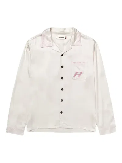 Honor The Gift Palm-stitch Embroidered Shirt In White