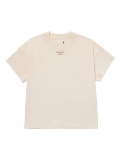 Honor The Gift Pendant Box Raw-edge Embroidered T-shirt In Neutral