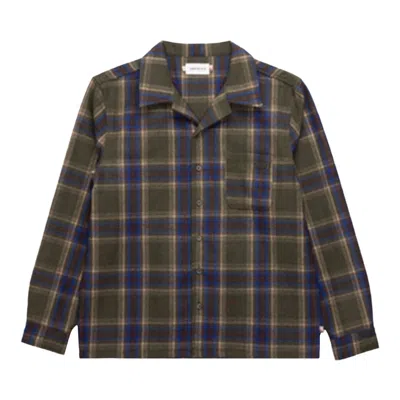 Pre-owned Honor The Gift Plaid Flannel Long-sleeve Overshirt 'olive' | Green | Men's Size M