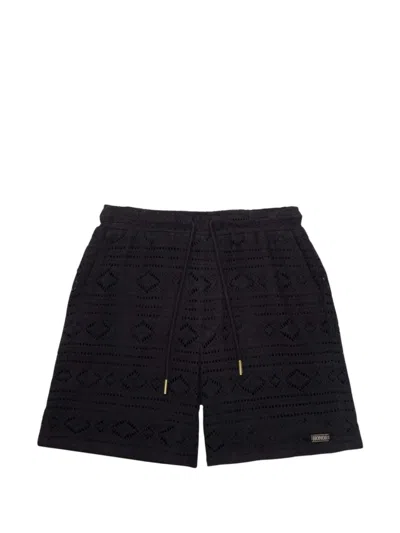 Honor The Gift Pointelle Crochet Shorts In Black