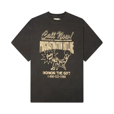Pre-owned Honor The Gift Procastination Hotline Short-sleeve 'black' | Men's Size L