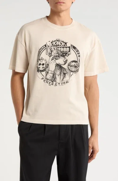 Honor The Gift Progress Over Perfection Cotton Graphic T-shirt In White
