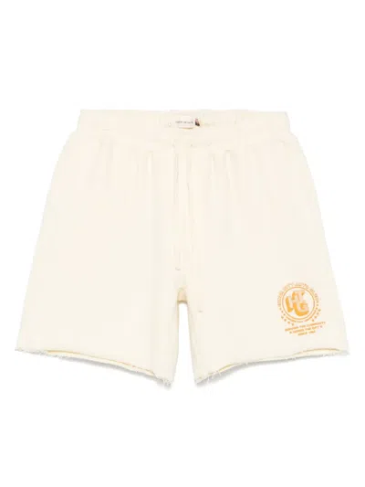Honor The Gift Race Herringbone Shorts In Beige