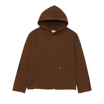 Pre-owned Honor The Gift Raw Edge Hoodie 'brown' | Men's Size Xl
