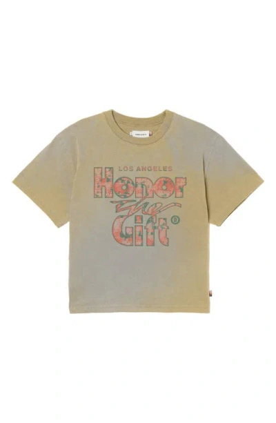 Honor The Gift Retro Graphic T-shirt In Brick