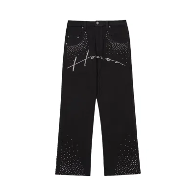 Pre-owned Honor The Gift Rhinestone Wide Leg Pant 'black' | Men's Size 30