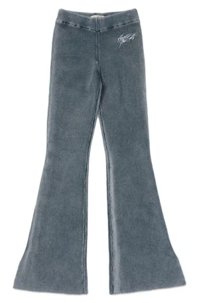 Honor The Gift Rib Washed Bell Bottom Leggings In Green