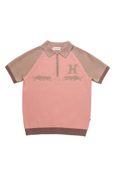 Honor The Gift Rosecrans Knit Polo In Peach