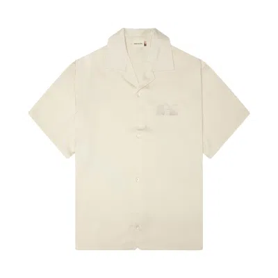 Pre-owned Honor The Gift Satin Chest Logo Camp Collar 'sand' | Brown | Men's Size S