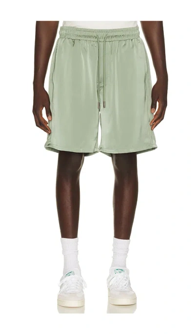 Honor The Gift Satin Drawcord 7 Shorts In Green