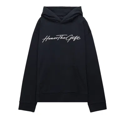 Pre-owned Honor The Gift Script Hoodie 'black' | Men's Size S