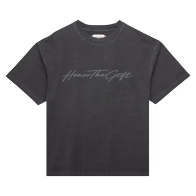 Pre-owned Honor The Gift Script Tee 'vintage Black' | Men's Size L