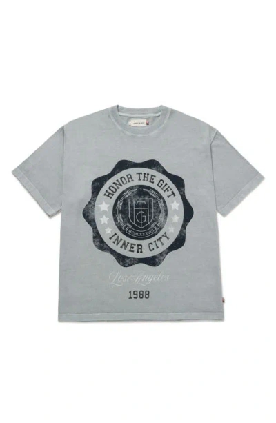 Honor The Gift Seal Logo Cotton Graphic T-shirt In Stone