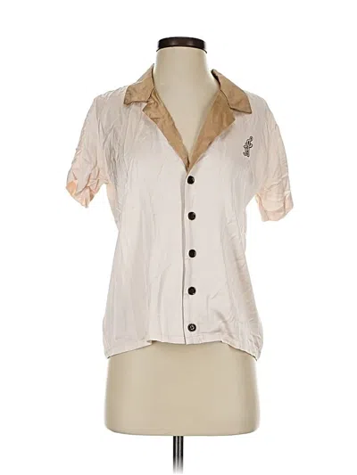 Pre-owned Honor The Gift Short Sleeve Blouse In Ivory