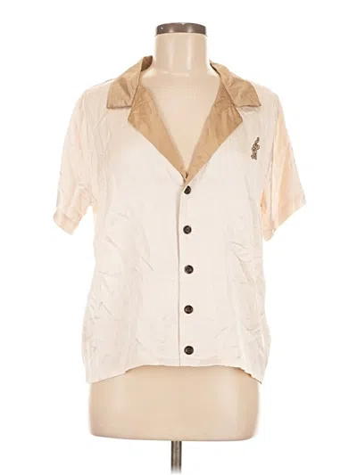 Pre-owned Honor The Gift Short Sleeve Blouse In White