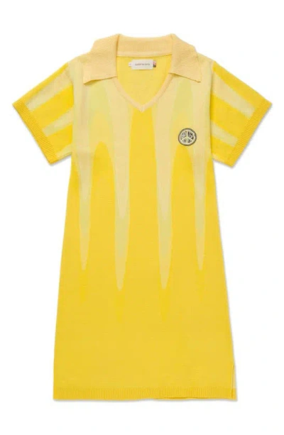 Honor The Gift Short Sleeve Polo Dress In Yellow