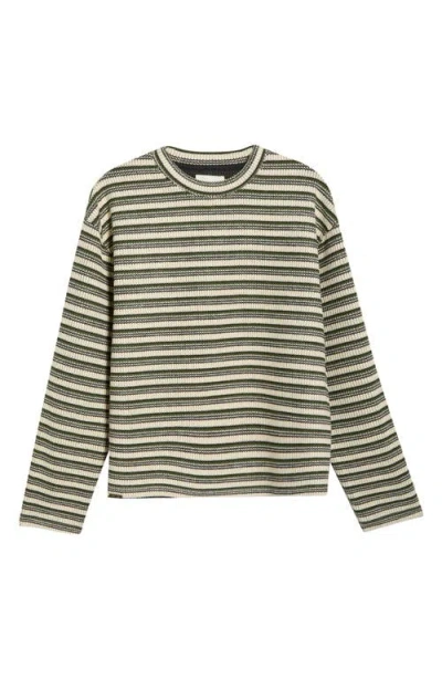 Honor The Gift Speak Stripe Cotton T-shirt In Green