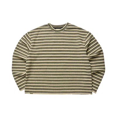 Pre-owned Honor The Gift Speak Striped Crewneck 'olive' | Green | Men's Size Xl