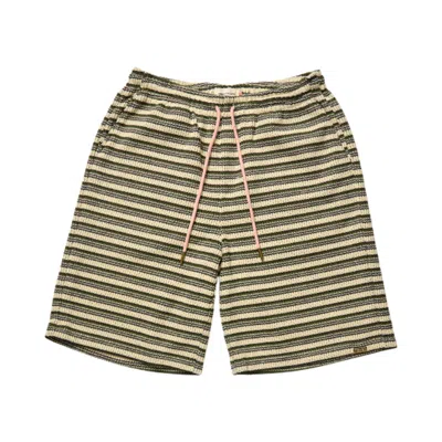 Pre-owned Honor The Gift Speak Striped Shorts 'olive' | Green | Men's Size L