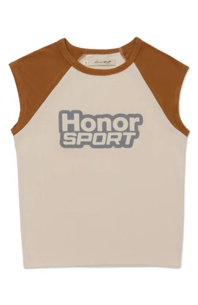 Honor The Gift Sports Muscle Tee In Brown