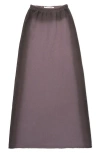 Honor The Gift Spray Cotton French Terry Maxi Skirt In Brown