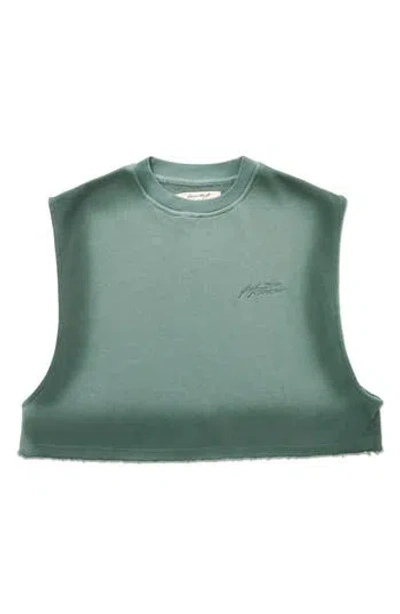 Honor The Gift Spray Crop Muscle Top In Green