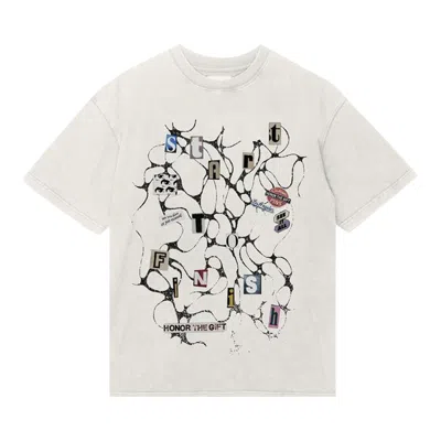 Pre-owned Honor The Gift Start To Finish Tee 'bone' | Cream | Men's Size L In White