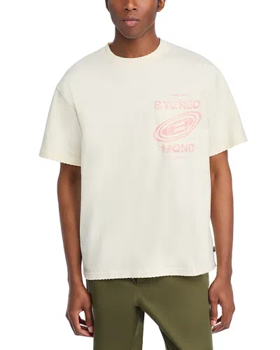 Honor The Gift Stereo Mono Boxy Graphic Tee In Cream