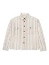 Honor The Gift Stripe Woven Button-up Shirt In Neutral
