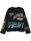 Honor The Gift Mens Black Studio Crewneck Cotton-jersey Sweatshirt In Black