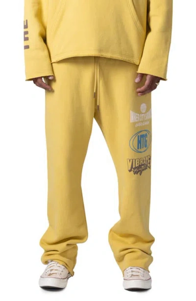 Honor The Gift Studio French Terry Drawstring Pants In Yellow