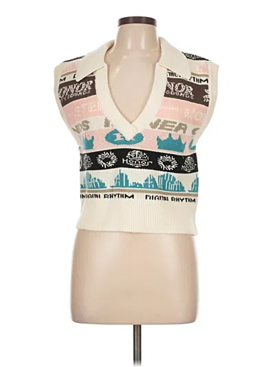 Pre-owned Honor The Gift Sweater Vest In White