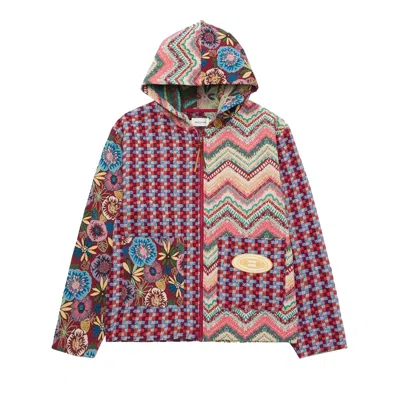 Pre-owned Honor The Gift Tapestry Sounds Zip Hoodie 'red' | Men's Size L