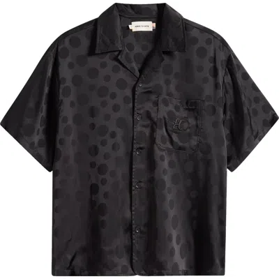 Honor The Gift Tonal Dot Camp Shirt In Black