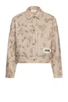 Honor The Gift Tonal Floral Jacket In Brown