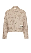 Honor The Gift Tonal Floral Jacket In Brown