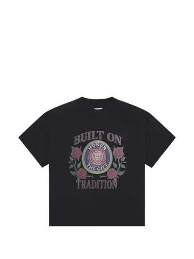 Honor The Gift Tradition Graphic-print T-shirt In Black