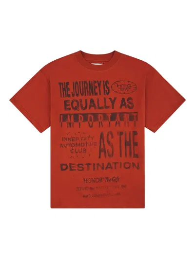 Honor The Gift Traveled Journey T-shirt In Red