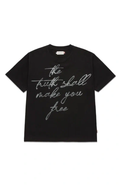 Honor The Gift Truth Oversize Graphic T-shirt In Black