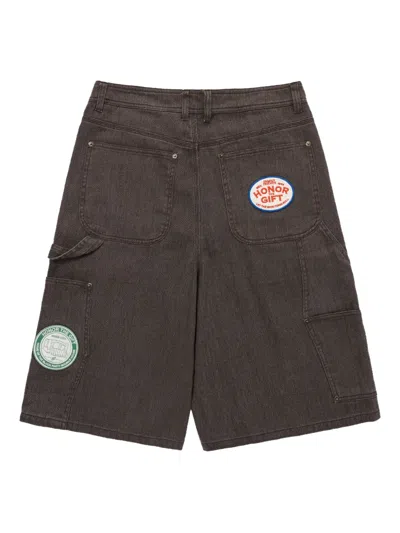 Honor The Gift Twill Patch-detail Shorts In Brown