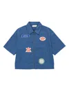 Honor The Gift Twill Zip-up Shirt In Blue