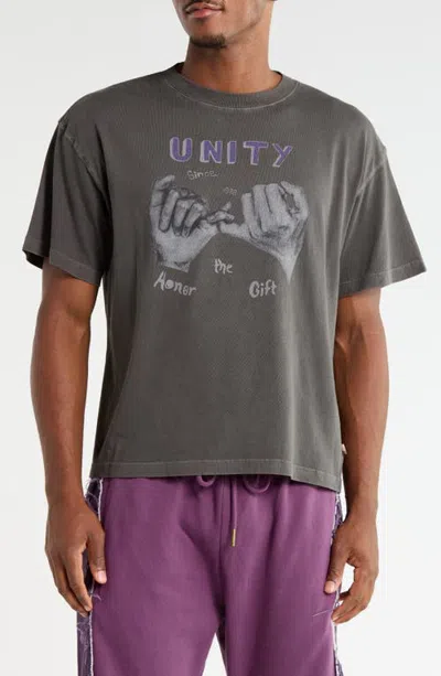 Honor The Gift Unity Cotton Graphic T-shirt In Gray
