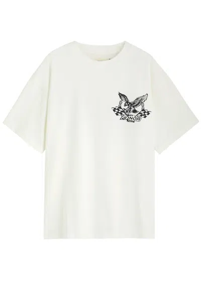 Honor The Gift Vintage Oil Print Cotton T-shirt In White