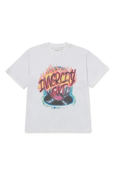 Honor The Gift Vinyl Airbrush Cotton Graphic T-shirt In White