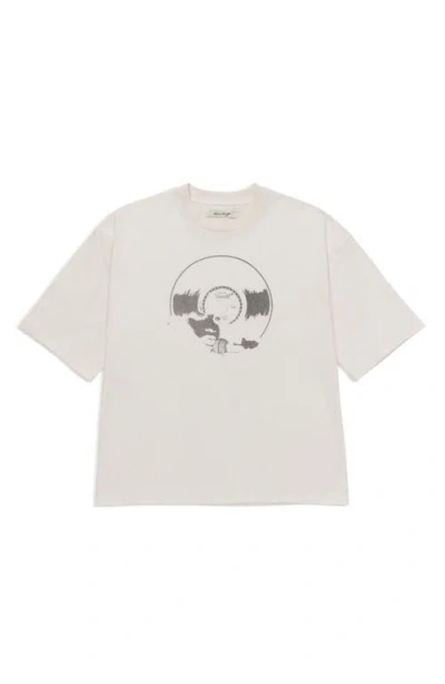 Honor The Gift Vinyl Cotton Crop Graphic T-shirt In Cream