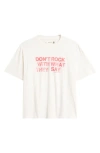 Honor The Gift What They Say Cotton Graphic T-shirt In White