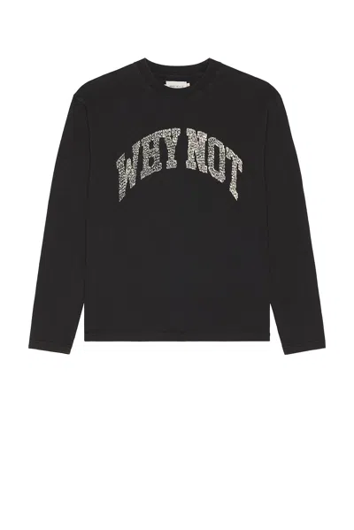 Honor The Gift Why Not Long Sleeve Tee In Black