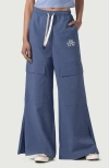 Honor The Gift Wide Leg Cargo Pants In Blue