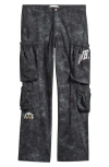 Honor The Gift Wide Leg Cotton Twill Cargo Pants In Black