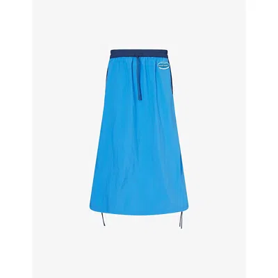 Honor The Gift Womens Sport Utility Drawstring Woven Midi Skirt Blue Xs